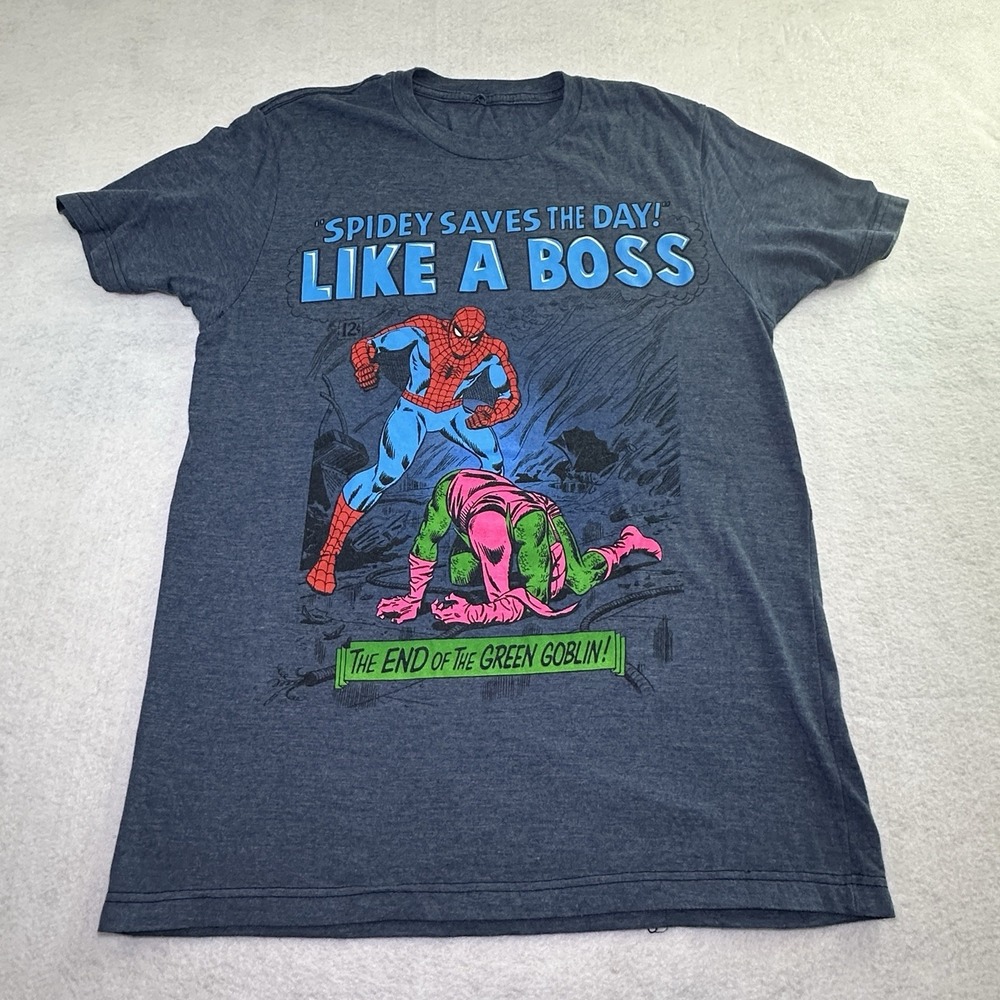 Marvel Spiderman Men Sz Medium Mad Engine Amazing Spiderman The End Green Goblin